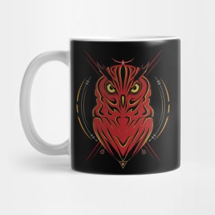 owl bird with sacred symbol Mug